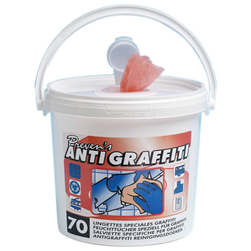 LINGETTE ANTI GRAFFITI SEAU X70 - Nettoyer et enlever tags peintures encres